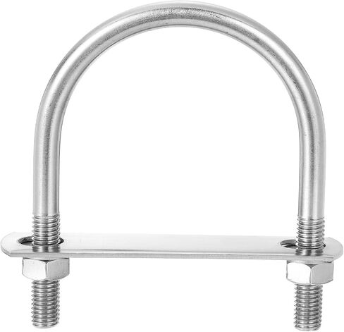 uxcell Round U-Bolts, 6 Sets 45mm(1.77") Inner Width 76mm Length M10 304 Stainless Steel U Clamp Bolt with Nuts and Plates, for Boat Trailer in Saudi Arabia