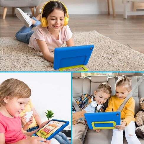 Kids Tablet｜Upgraded Android 14 Tablet 10 inch for Kids with Protective Case｜Octa-Core｜8+64GB TF Card Expandable｜Dual Camera｜Parental Control｜Pre-intalled KIDOZ｜Great Gift for Toddler(Blue) in Saudi Arabia