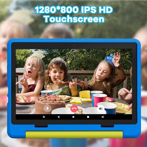Kids Tablet｜Upgraded Android 14 Tablet 10 inch for Kids with Protective Case｜Octa-Core｜8+64GB TF Card Expandable｜Dual Camera｜Parental Control｜Pre-intalled KIDOZ｜Great Gift for Toddler(Blue) in Saudi Arabia