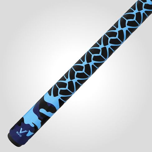 RHINO EVO CAMO Pool Cue - بحري، غابة، صحراوي، حضري - 3/8-8 مفصل - عمود من الألياف الزجاجية، قطر الطرف 12.5 مم، مستدقة مخروطية رفيعة. بعقب مركب in Saudi Arabia