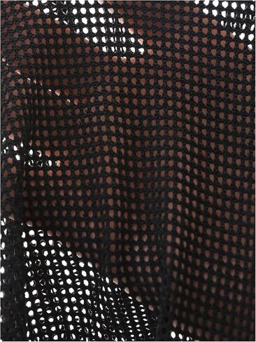 GORGLITTER Women's Fishnet Zip Up Jacket Top Sheer Mesh Long Sleeve See Through Lightweight Athletic Workout Jackets in Saudi Arabia