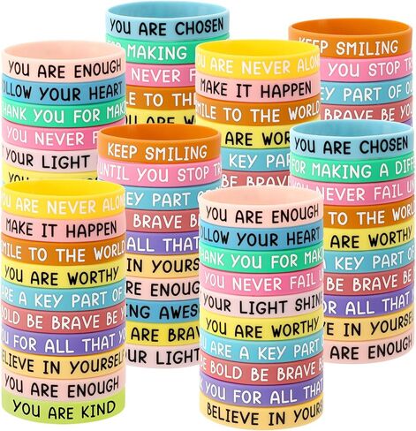 JUNEBRUSHS 120pcs Breast Cancer Awareness Silicone Bracelets Pink Ribbon Hope Faith Strength Courage Accessories Wristbands for Women Breast Cancer Awareness Gifts Party Supplies Favors in Saudi Arabia