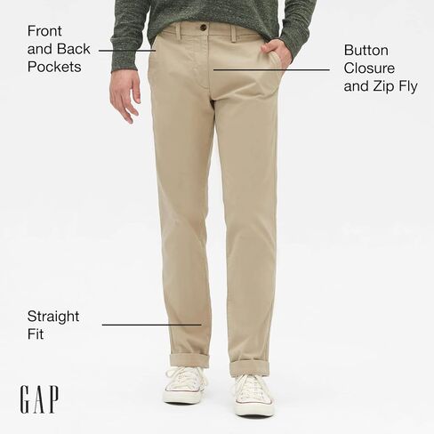 GAP Mens Essential Straight Fit Khaki Chino Pants Vintage Navy 40X32 in Saudi Arabia