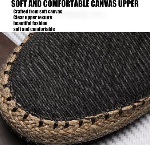 Men's Canvas Slip On Espadrille Loafer,Simple Leisure Walking Sneakers Moccasins Boat Shoes Comfortable Breathable Flats Driving Shoes in Saudi Arabia
