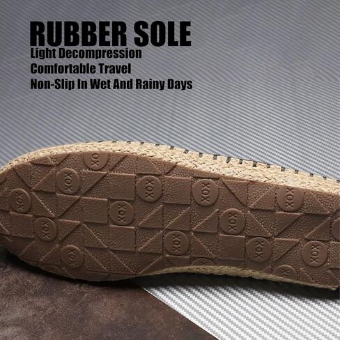 Men's Canvas Slip On Espadrille Loafer,Simple Leisure Walking Sneakers Moccasins Boat Shoes Comfortable Breathable Flats Driving Shoes in Saudi Arabia