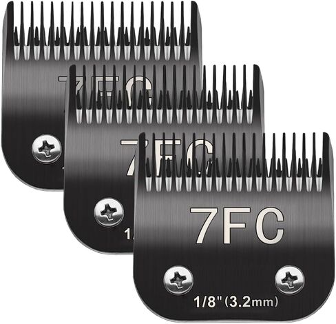 Docal 10# Pet Dog Grooming Detachable Blades, Compatible with Andis Size-10# Cut Length 1/16"(1.5mm), Most A5,KM Series Clippers,Made of Ceramic Blade (Black) in Saudi Arabia