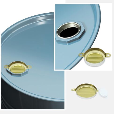 uxcell 10Sets Bung Caps, Drum Bung Plug, Galvanized Bung Plug, White Bung Caps with Silicone Seals Rings for 55 Gallon Drum, Oil Drum, Gas Tank and Fuel Tank in Saudi Arabia