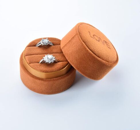 wooden ring box ，Heart Shaped Ring Box for Proposal, Engagement Ring Box,Rustic bearer box,Vintage ring box for wedding（walnut） in Saudi Arabia