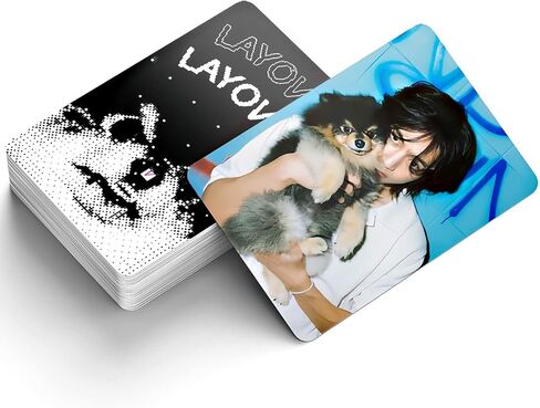 PYAJUU V Photocards Kpop 92PCS V Layover Album Cards TaeHyung Lomo Cards Kpop Merchandise Gift for Fans Boys and Girls V Merch 60PCS Photocards + 32PCS Stickers in Kuwait