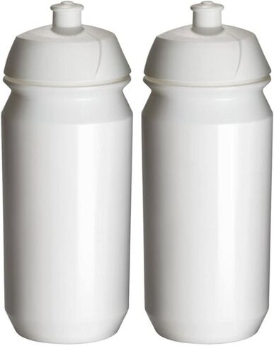 زجاجات مياه تاكس شيفا لركوب الدراجات - 500 مل، أبيض سادة (عبوتان) in Kuwait