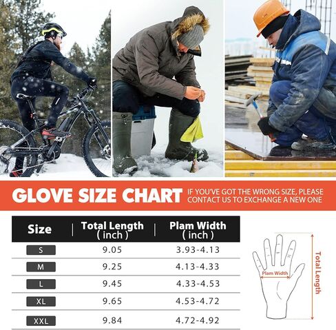 قفازات ركوب الدراجات الشتوية Hikenture مقاس XXL وبطانة خوذة جمجمة رمادية للرجال والنساء in Kuwait