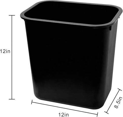 Office Trash Can, 5 Gallon Small Trash can, Slim Modern Bin, Black Trash Can, for Office/Bedroom/Kitchen/Bathroom in Saudi Arabia