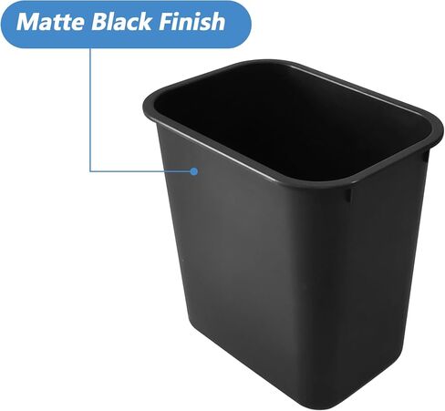 Office Trash Can, 5 Gallon Small Trash can, Slim Modern Bin, Black Trash Can, for Office/Bedroom/Kitchen/Bathroom in Saudi Arabia
