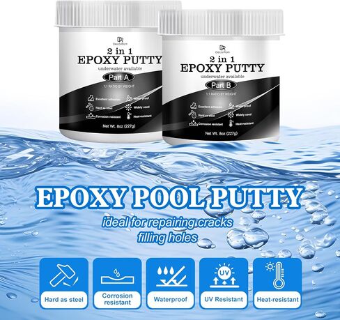 Epoxy Sculpt Clay - 16oz Epoxy Putty for Epoxy Sculpt, 2 in 1 Underwater or Above Fast Repair, Fix Leaks, Cracks, Filling, Sculpting - 2 Part Pool Putty for Metal, Tile, Concrete, Plastic, Ceramics in Saudi Arabia