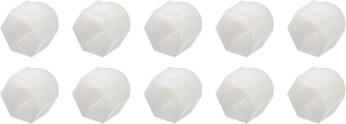 METALLIXITY Acorn Cap Nuts(M6x1mm) 30Pcs, Nylon Acorn Dome Cap Head Hex Nuts - for Industrial Mechanical Equipment, White in Saudi Arabia