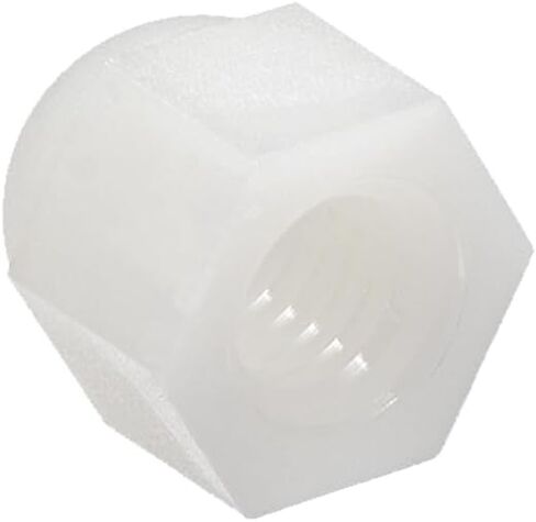 METALLIXITY Acorn Cap Nuts(M6x1mm) 30Pcs, Nylon Acorn Dome Cap Head Hex Nuts - for Industrial Mechanical Equipment, White in Saudi Arabia