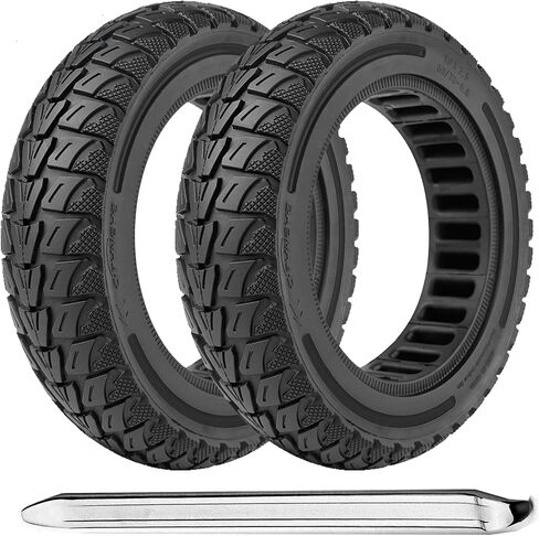 TOCBEUU 10x2.5 Inch Solid Tires for Electric Scooter, 60/70-6.5 Replacement Wheels, Rubber Tyre for Segway Ninebot Max G30P/G30LP/G30/G30D/G30E/G30LP/G30D II/G30 Max/G2/F2 pro& Hiboy S2 MAX (2PCS) in Kuwait