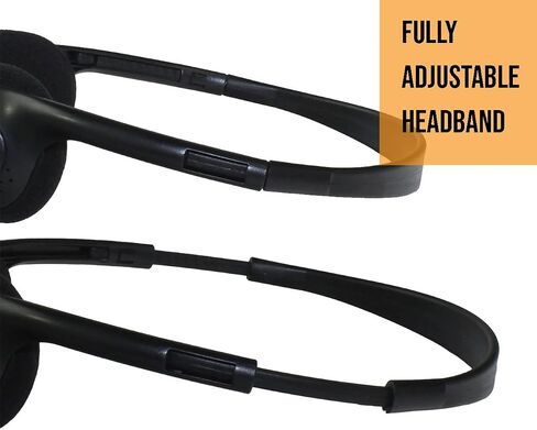 Disposable Stereo Classroom Headset with 3.5mm Plug and Boom Microphone 10 Pack, Black in Saudi Arabia