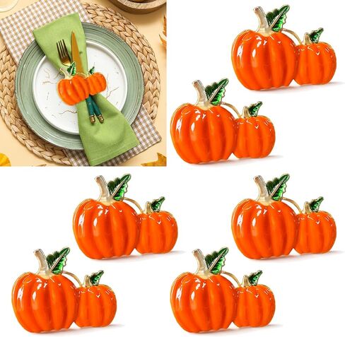 Halloween Napkin Rings, Set of 12 Sliver Black Halloween Pumpkin Ghost Cat Hat Napkin Rings Holders Metal Serviette Rings for Halloween Holiday Dinner Party Home Table Dinning Setting Decorations in Saudi Arabia