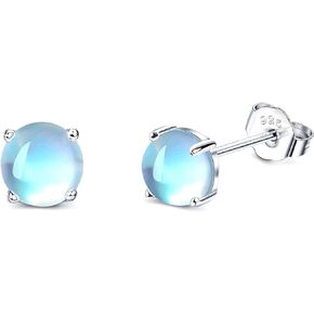 SKNGMO أقراط حجر القمر 925 فضة استرليني قوس قزح أقراط صغيرة صغيرة حجر القمر مجوهرات للنساء أقراط هيبوالرجينيك, بدون نوع جوهرة in Kuwait