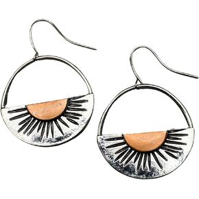 Silver Half Sun Boho Earrings by Wishlilly • Boho Jewelry • Bohemian Earrings • Bohemian Jewelry • Gift for Her • Boho Mom Gift