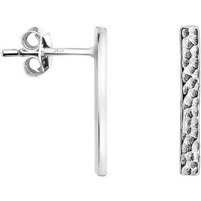 SOFIA MILANI - Women's Earrings 925 Silver - Hammered Bar Stud Earring - E1378 in Kuwait