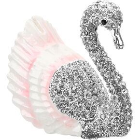 Zerodeko Evil Swan Jewelry Boxes Trinket Box Glitter Hinged Collectible Figurines Ring Holder Valentines Gift for Women Girls Car Decor