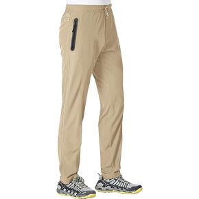 LONGBIDA Men's Lightweight Hiking Travel Pants Outdoor Active Running Quick-Dry Quick-Dry Pants with Zipper Pockets