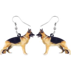 German Shepherd Dog Earrings Acrylic Pets Drop Dangle Jewelry Party Birthday Gifts for Women Teen Girls Kids