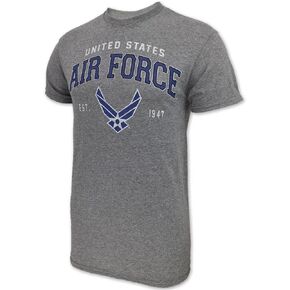 Armed Forces Gear US Air Force Wings Est. 1947 Faded Short-Sleeve T-Shirt, Unisex - Licensed US Air Force Shirts for Men