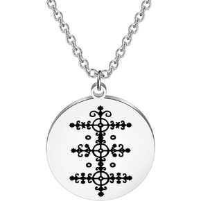 CENWA Witchy Pendant Amulet Talisman Charm Necklace Voodoo Veve Sigil Necklace Jewelry