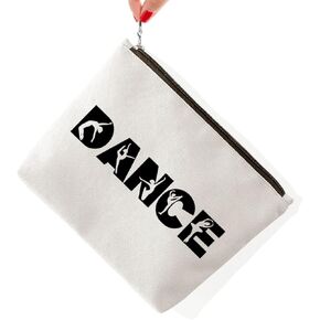 BiuNiuring Dance Teacher Appreciation Gifts, Dancer Cosmetic Bag Gifts, Dance Gifts for Women, Dance Moms Gift, Zipper Makeup Bag