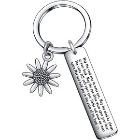 De&ai Motivational Keychain Colleague Retirement Jewelry Girlfriend Inspirational Keychain Sun Keychain