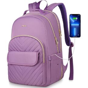 Backpack Women for 17.3 Inch Laptop,Black,School Bookbag for Teen Girls,College Backpack for Trip Work Business Middle School,Mochila para Mujer Niña Estudiante Adolescente