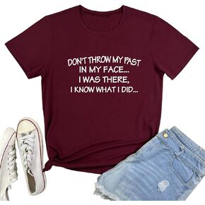BLACKMYTH Women Cute Tees Graphic Don't Throw Casual Crewneck T Shirts