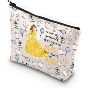 XYANFA Beauty Movie Makeup Bag Fans Gift Princess Birthday Gift Fairy Tales Cosmetic Bag (ALWAYS BE Bellee)