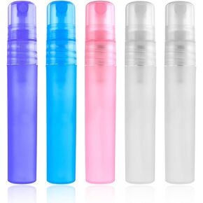 Cobee Mini Portable Spray Bottles, Refillable Perfume Bottles Travel Size Small Sample Empty Bottle Containers Travel Outings Spray Boxes Dispensers for Perfume Makeup Remover(5 Packs, 8ml/0.27 oz)