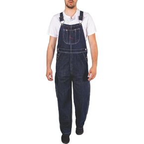 Men Dungaree Pro Work Denim Overalls Bib and Brace Decorators Workwears Trousers Dark Blue