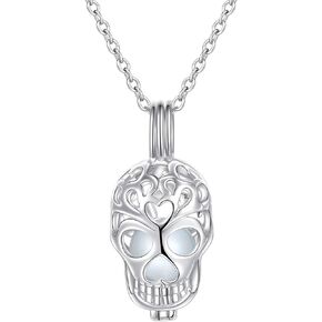 DAOCHONG 925 Sterling Silver Luminous Necklace Glowing in The Dark Locket Necklace Jewelry for Women Men Girlfriend Daughter Gift