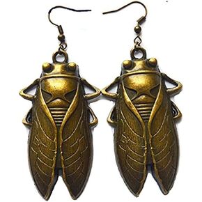 Cicada Earrings, Insect Jewelry, Cicada Jewelry, Insect Earrings,Bronze Stud Earrings, Handmade Earrings
