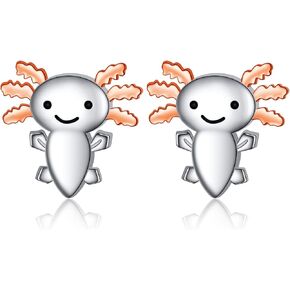 925 Sterling Silver Axolotl Earrings for Women Hypoallergenic Animal Axolotl Stud Earrings for Girls Salamander Birthday Gifts (Axolotl) in Kuwait