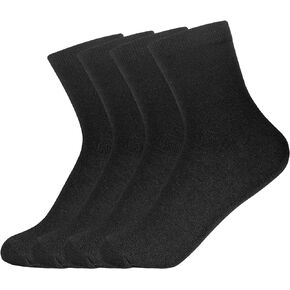 AzWeiler Women Cotton Stretchy Color Socks Quarter Thin Socks Soft Breathable Socks 4- Pair Packages Women Size 7-11 (Black)