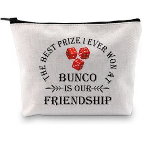 BDPWSS Funny Bunco Gifts Bunco Gambling Lover Gift The Best Prize I Ever Won At Bunco Is Our Friendship Bunco Game Night Gift (Prize bunco bag)
