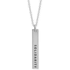 Boma Jewelry Sterling Silver Solidarity Vertical Bar Necklace, 18 Inches