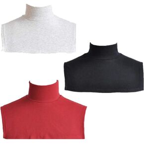 Teemall Womens Warmer Cotton Half Top Mock Blouse Dickey Collar Neck Dickey False Fake Turtleneck Neck