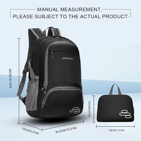 حقيبة ظهر قابلة للتعبئة سعة 30 لتر، حقائب ظهر خفيفة الوزن للمشي لمسافات طويلة، حقيبة ظهر قابلة للطي مقاومة للماء للسفر والمشي لمسافات طويلة والتخييم in Kuwait