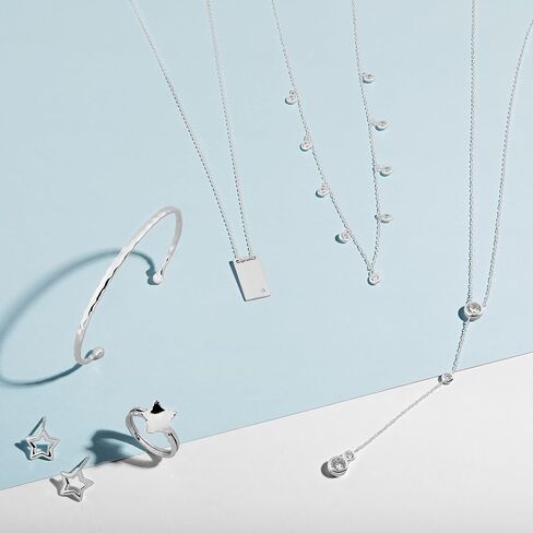 Silpada 'Shine Bright' Rectangular Pendant with Cubic Zirconia in Sterling Silver, 16" + 2" in Saudi Arabia