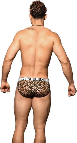 Andrew Christian Leopard Brief w/ALMOST NAKED®, Leopard Print, Small in Saudi Arabia