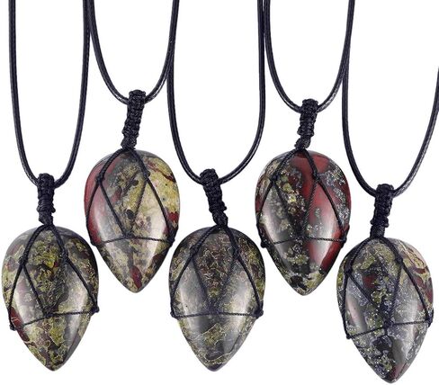 SUNYIK Handmade Bullet Teardrop Crystal Point Pendant Necklace for Women Men in Saudi Arabia
