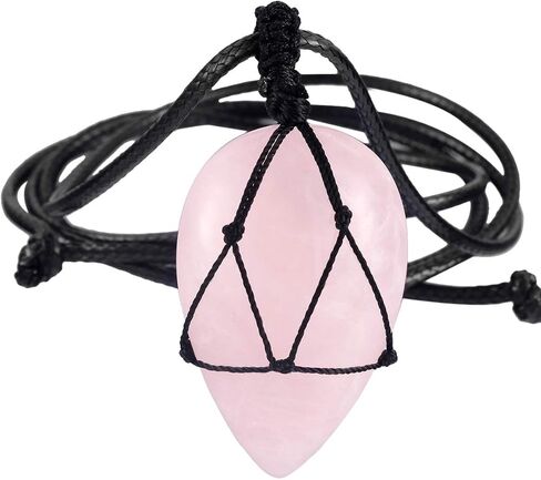 SUNYIK Handmade Bullet Teardrop Crystal Point Pendant Necklace for Women Men in Saudi Arabia
